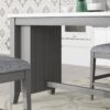 3-Piece Counter Height Dining Table Set With Built-In Storage Shelves, One Faux Marble Top Dining Table And 2 Counter Chairs With Footrest - Gray - Image 6