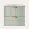 Modern Wall-Mounted Bathroom Vanity With 2 Drawers, Ideal For Small Bathrooms - Green - Image 14