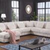 Nadine - Beige Corduroy Corner Sectional Sofa With Left Facing Chaise - Image 6