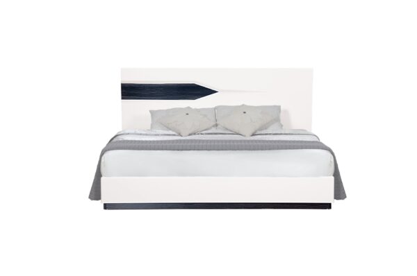 Vios - King Zebra Bed - White