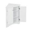 Triangle Bathroom Storage Cabinet With Adjustable Shelves, Freestanding Floor Cabinet For Home Kitchen - White - Image 19