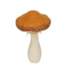 Mushroom Holiday Ornament, For Harvest Festival Fall Festival & Thanksgiving Table Decorations (Set of 2) - Beige / Orange - Image 5