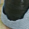 19.7" Indoor Outdoor Polyresin Water Fountain, Unique Broken Urn Fountain Chic Dynamic Modern Design With Light For Garden, Lawn, Backyard, Porch - Gray - Image 4