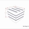 Corrie - Square Woven Outdoor / Indoor Pouf - Navy / White - Image 6