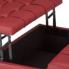 Harrison - Coffee Table Storage Ottoman - Crimson Red - Image 6