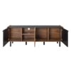 Mid Century TV Stand With 3 Cabinets, Media Console Table For Tvs Up To 70'', Entertainment Center With Storage For Living Room - Black / Brown - Image 14