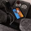 Celine - Chenille Fabric Corner Sectional Sofa With Right Facing Chaise, Cupholders, And Charging Ports - Gray - Image 8