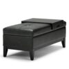 Oregon - Storage Ottoman Bench With Tray - Midnight Black - Image 4