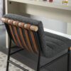 Lahni - Boucle Fabric Counter Height Chair - Dark Gray - Image 3
