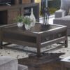 Branson - 2 Drawer Coffee Table, Two Tone - Brown - Image 4