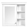 Bathroom Medicine Cabinet With Mirror, Wall Mounted Mirror Cabinet & Storage Organizer, Over The Toilet Storage White Storage Cabinet For Bathroom - White - Image 10