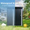 Tc53Bl Outdoor Metal Storage Shed Transparent Plate - Black - Image 5