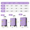 Hardshell Luggage Sets 3 Pieces Contrast Color Suitcase With Spinner Wheels And Tsa Lock 20" 24" 28" Available - Purple - Image 14