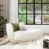 Aire - RAF Modern Rounded Chaise Lounge - Ivory White - Image 7