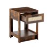 15.75" Rattan End Table With Drawer, Modern Nightstand, Side Table For Living Room, Bedroom - Rustic Brown - Image 13