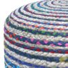 Margo - Round Pouf - Blue - Image 4