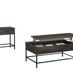 Cliff - 2 Piece Lift Top Coffee And End Table (Set of 2) - Brown