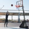 Portable Basketball Hoop Basketball System Adjustable For Youth Adults LED Basketball Hoop Lights, Colorful Lights, Waterproof, Super Bright To Play At Night Outdoors, Good Gift For Kids - Black - Image 2