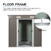 Outdoor Metal Storage Shed - Dark Gray - Image 7