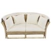 Outdoor Patio Daybed Wicker Rattan Double Daybed Round Sofa Furniture Set With Retractable Canopy, 4 Pillows For Lawn Garden Backyard Porch Pool - Beige - Image 22