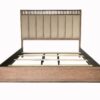 King Upholstered And Strap Panel Bed - Light Brown - Image 5