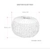Grafton - Velvet Round Pouf - Maroon - Image 7