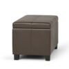 Dover - Storage Ottoman Bench - Chocolate Brown - Image 3