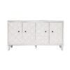 Accent Cabinet 4 Door Wooden Cabinet Sideboard Buffet Server Cabinet Storage Cabinet, For Living Room, Entryway, Hallway, Office, Kitchen And Dining Room - White Wash - Image 6