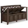 Amherst - Entryway Storage Bench - Farmhouse Brown - Image 3