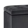 Cosmopolitan - Storage Ottoman - Distressed Black - Image 7