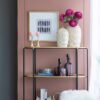 3 Tier Metal Console Table, Mirrored Shelf - Golden Black - Image 6