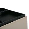 Avalon - Square Coffee Table Storage Ottoman - Satin Cream - Image 5