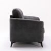 Callie - Woven Fabric Loveseat - Gray - Image 3