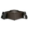 Avalon - Square Coffee Table Storage Ottoman - Chocolate Brown - Image 3