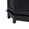 Bathroom Cabinet Triangle Corner Storage Cabinet With Adjustable Shelf Modern Style - Black - Image 24