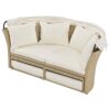 Outdoor Patio Daybed Wicker Rattan Double Daybed Round Sofa Furniture Set With Retractable Canopy, 4 Pillows For Lawn Garden Backyard Porch Pool - Beige - Image 24