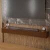 60'' Fireplace Mantel Wooden Wall Mounted Floating Shelf 8" Deep Solid Pine Wood - Brown - Image 4