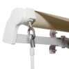 Outsunny - 12' x 8' Retractable Awning Patio Awnings Sun Shade Shelter With Manual Crank Handle, 280G / M² Uv & Water-Resistant Fabric And Aluminum Frame For Deck, Balcony, Yard - Cream White - Image 5