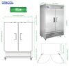 54" Commercial Refrigerator 49 Cu.Ft With 2 Solid Door Reach-In Refrigerators Stainless Steel Etl Approved Upright Fridge Storage - Silver - Image 6