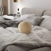 Luna - Round Sphere Accent Ball Throw Pillow - Fawn Brown - Image 4