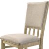 Brutus - Wide Contemporary Fabric Dining Chair (Set of 2) - Reclaimed Wheat - Image 4