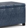 Dover - Storage Ottoman Bench - Denim Blue - Image 6