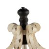 Farmhouse Chandeliar Distressed Pendant French Country Wood Chandelier For Living Room Foyer, Bulb Not Included - Antique Cream - Image 8