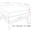 Owen - Square Coffee Table Storage Ottoman - Distressed Gray Taupe - Image 2