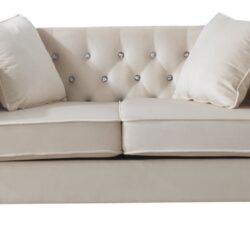 Chic Contemporary Loveseat - Ivory