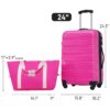 Hardshell Luggage Sets 24" / Bag Spinner Suitcase With Tsa Lock Lightweight - Pink - Image 6