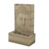 High Sandstone Buddha Fountain, Indoor Outdoor Water Fountain With Light - Beige - Image 2