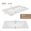 Bathroom Vanity With Sink, Combo, Cabinet With Doors And Drawer, Solid Frame And MDF Board - White - Image 5