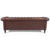 83.66" Width Traditional Square Arm Removable Cushion 3 Seater Sofa - Dark Brown - Image 6