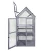 Mini Greenhouse Kit, Outdoor Small Green House, Wood, Plant Stand For Indoor Garden & Patio Balcony Apartments Porch Terrace Outsid Accessories, Uv-Resistant - Gray - Image 11